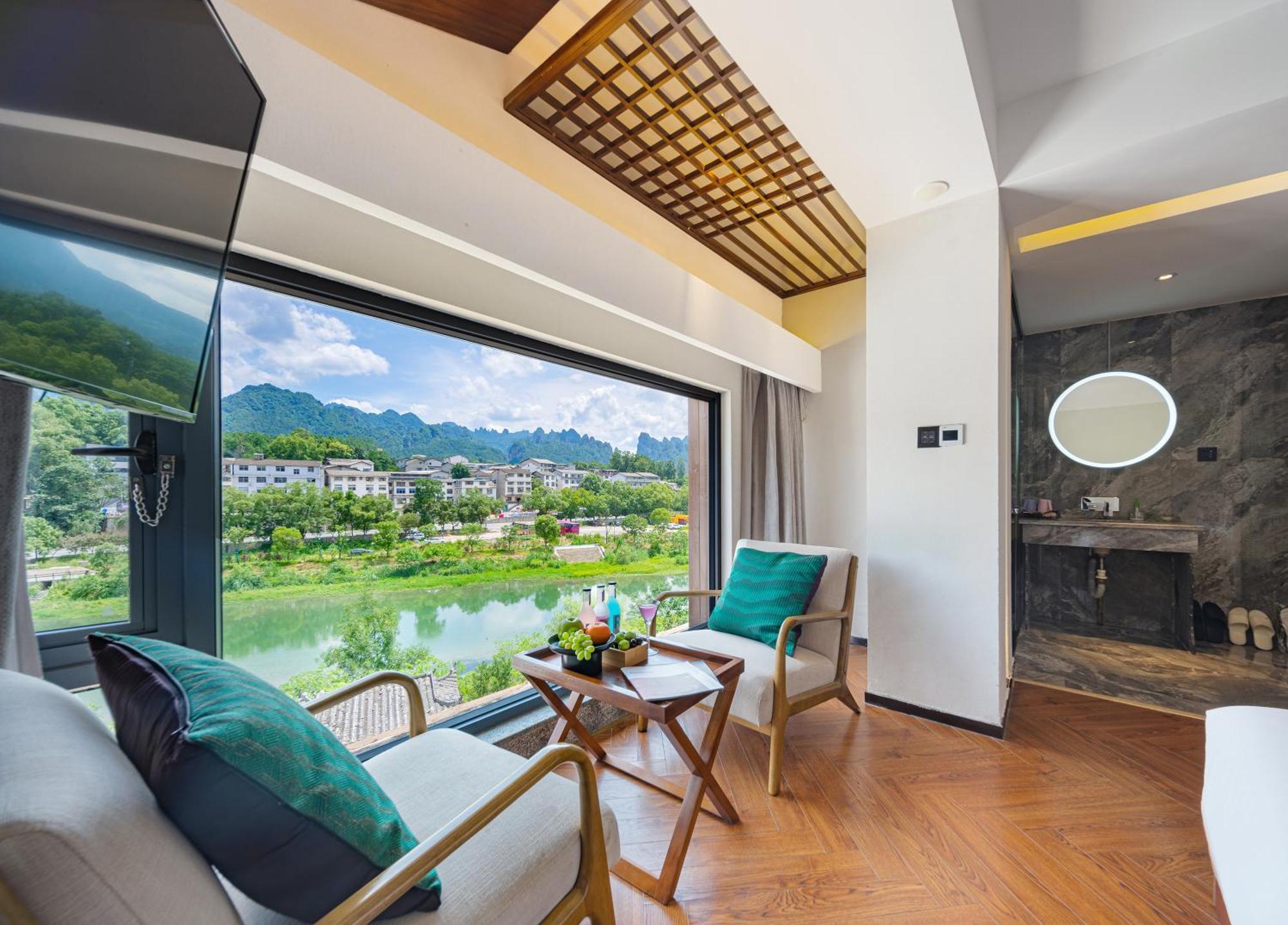 張家界武陵源北岸輕奢客棧 森林公園店 Hotel Trương Gia Giới Ngoại thất bức ảnh