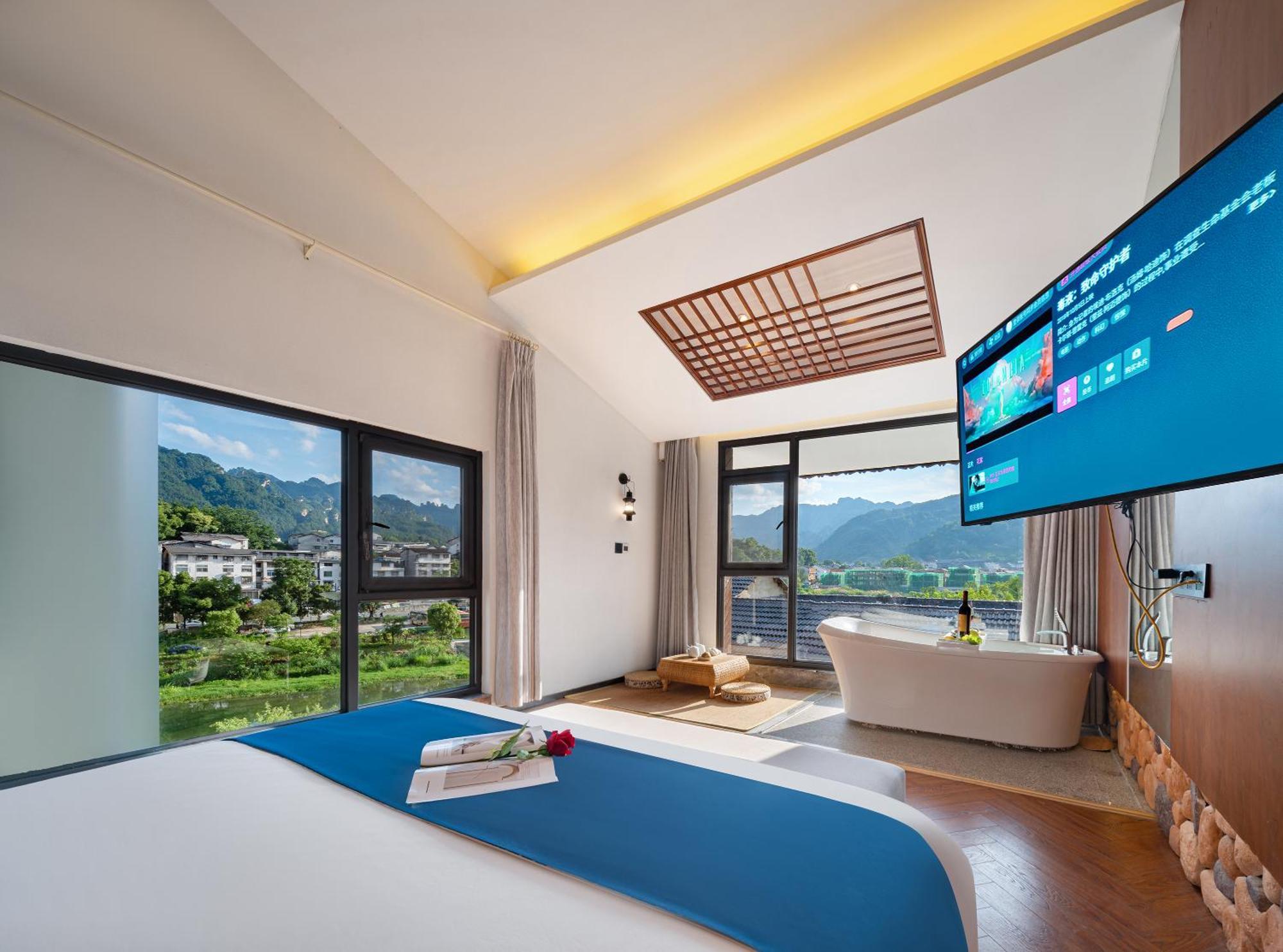 張家界武陵源北岸輕奢客棧 森林公園店 Hotel Trương Gia Giới Ngoại thất bức ảnh